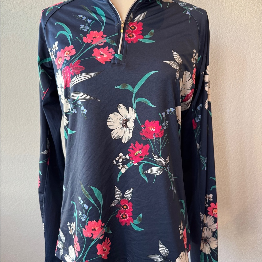 Lady Hagen Floral Long Sleeve Golf Women's Pullover, Med